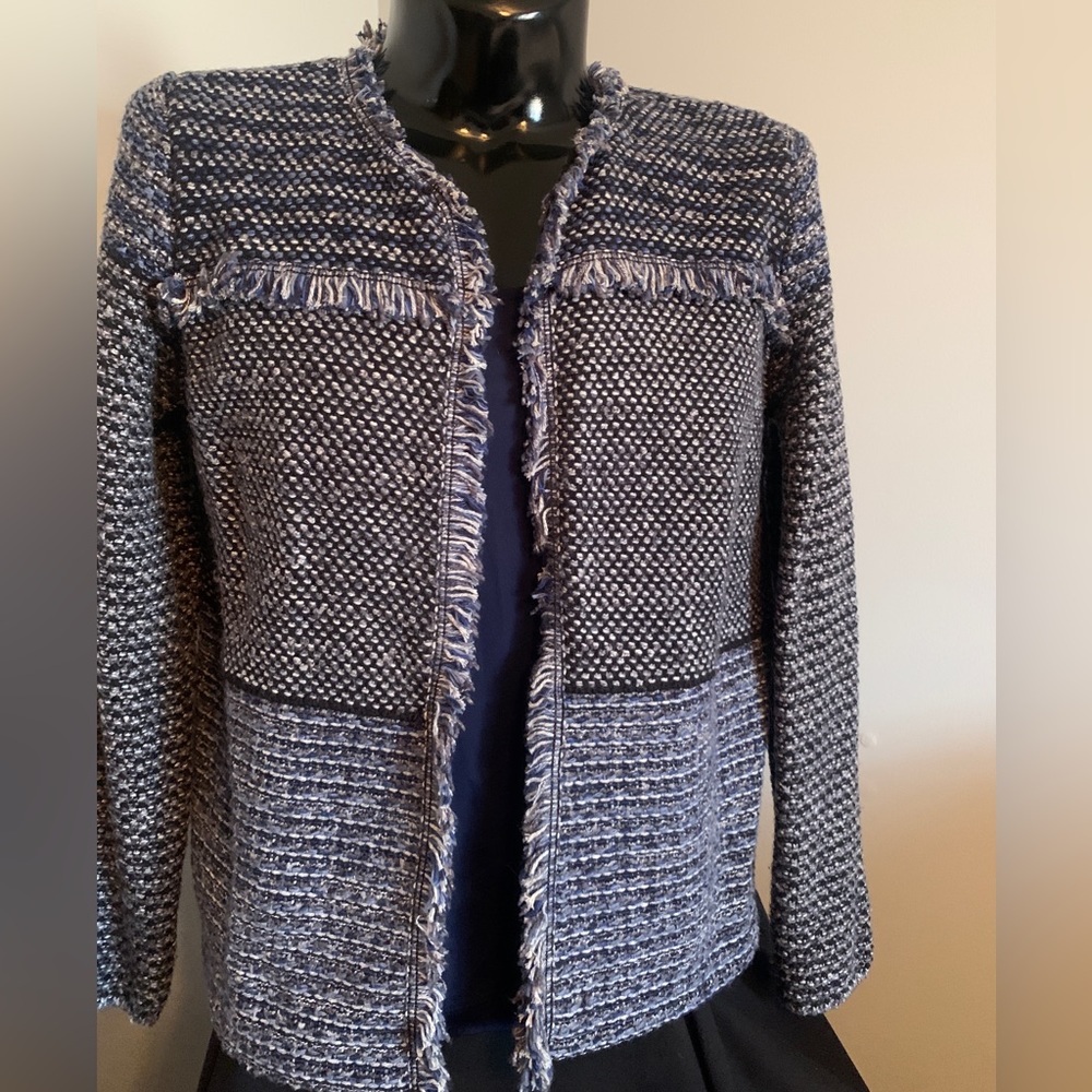 Chico’s Navy Tweed Jacket